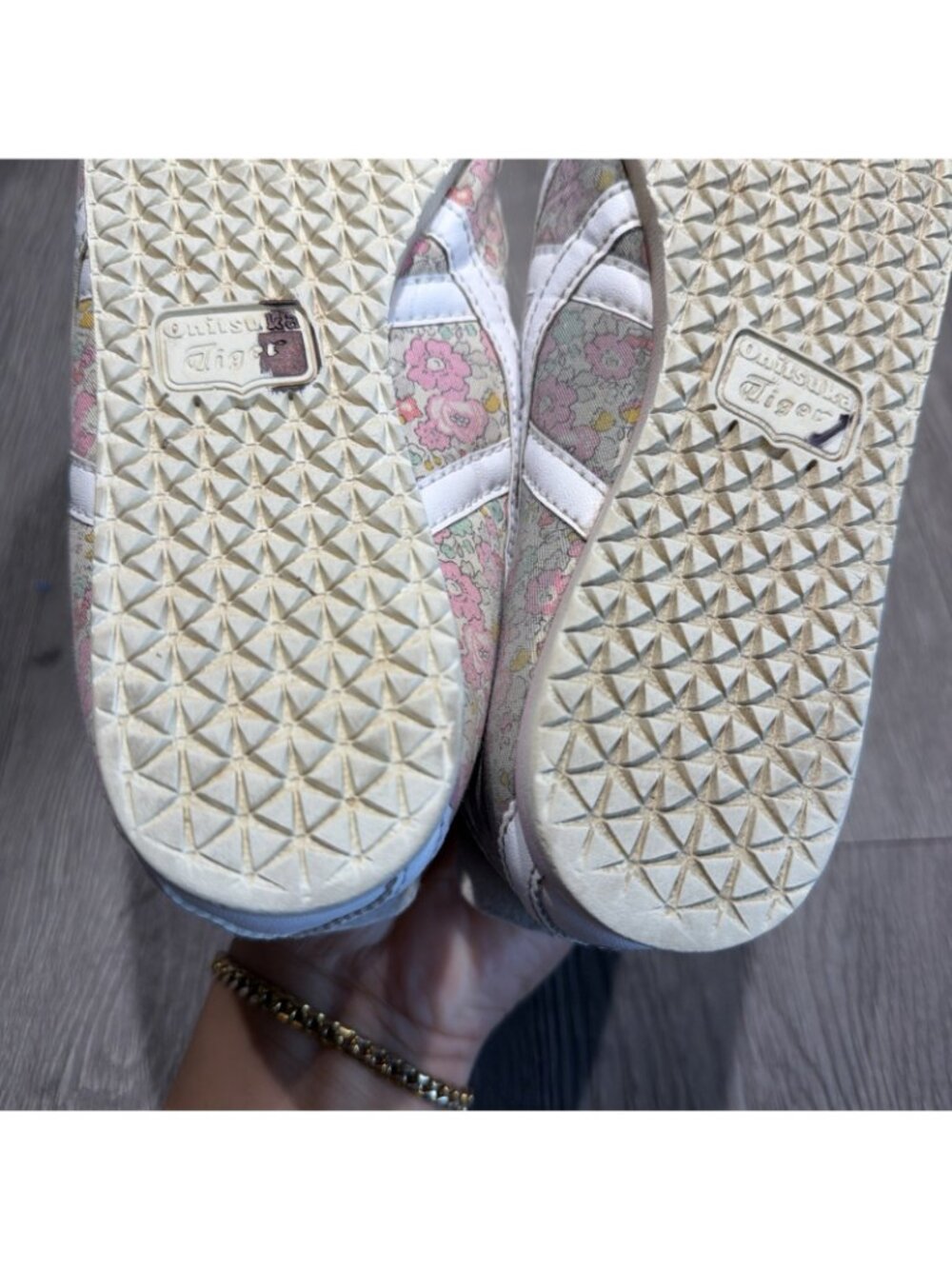 Onitsuka Tiger Mexico 66 kids' Shoes "White Cotton Candy" floral Girls Size 3 - Picture 8 of 9